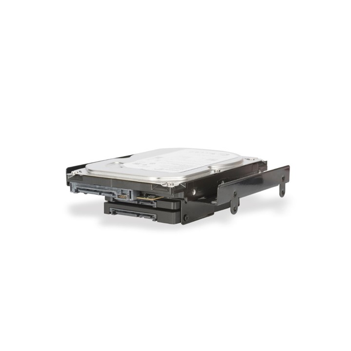 Adattatore da 5,25" per 4 HDD/SSD 2.5" o 1 HDD 3.5" + 2 HDD/SSD 2.5" viti incluse, nero