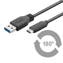 Cavo USB TYPE-C a USB 3.0 Tipo A Maschio 1m Nero
