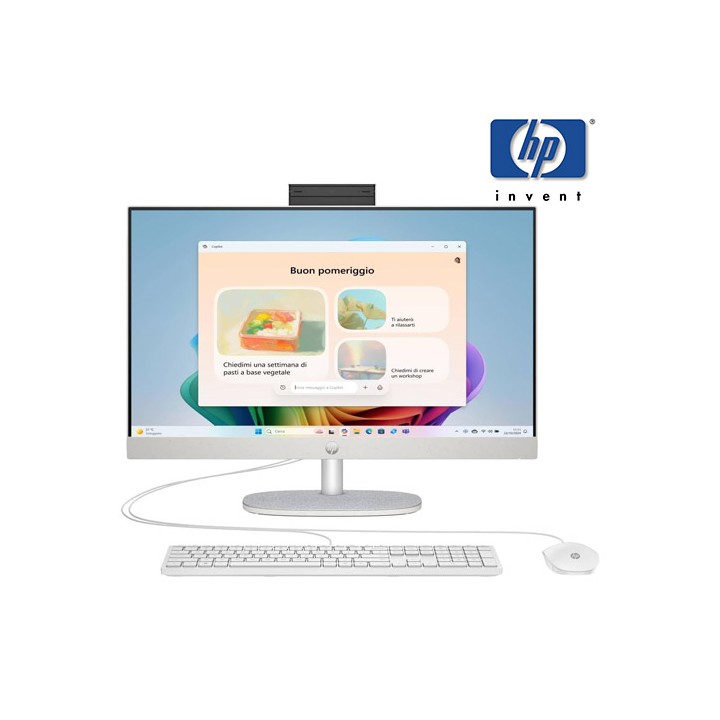 Computer ALL IN ONE 24" FULL HD Bianco
