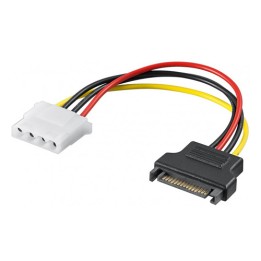 Converte la connessione di alimentazione da SATA a 15 pin a Molex 4 pin