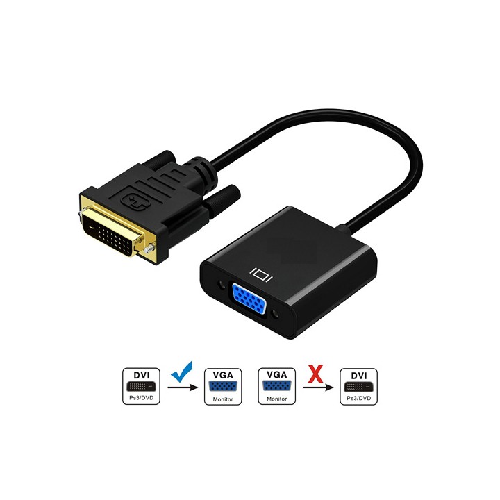 Convertitore DVI-D (24+1) Maschio / VGA 15 poli femmina