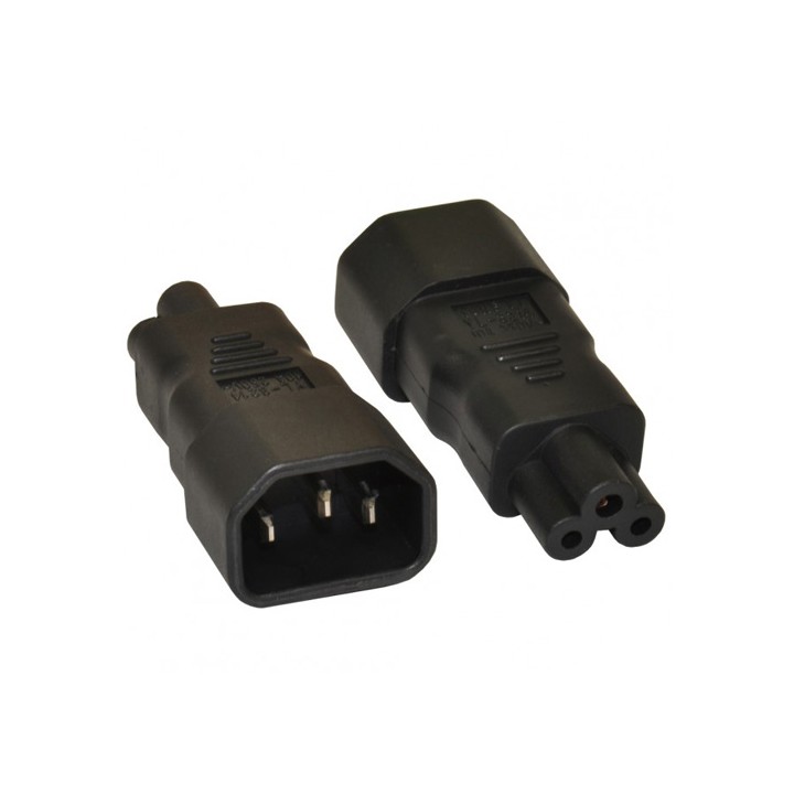 Adattatore da IEC C14 Maschio a C5 Femmina Nero