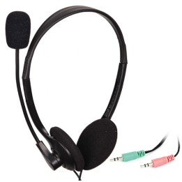 Cuffie stereo con controllo volume, colore nero