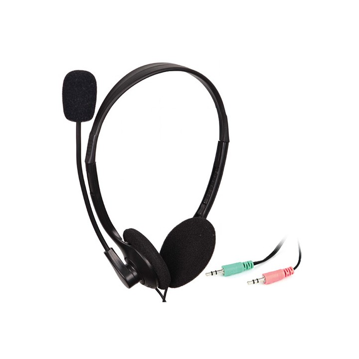 Cuffie stereo con controllo volume, colore nero