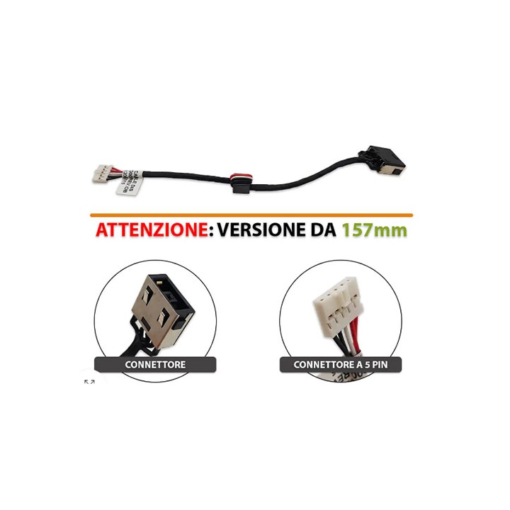Dc Jack – Connettore di alimentazione per Lenovo Ideapad g50-30 5 Pin