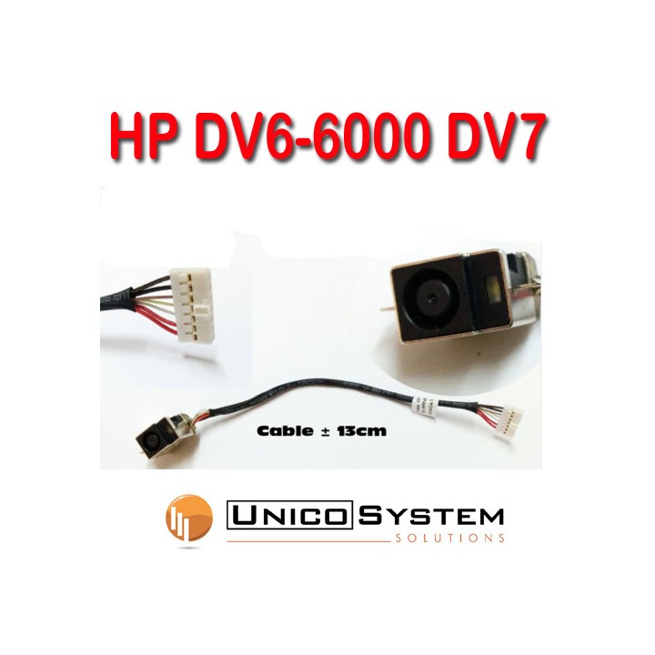 DC Power HP PAVILION DV6-6000, DV7-6000 con cavo 13 cm