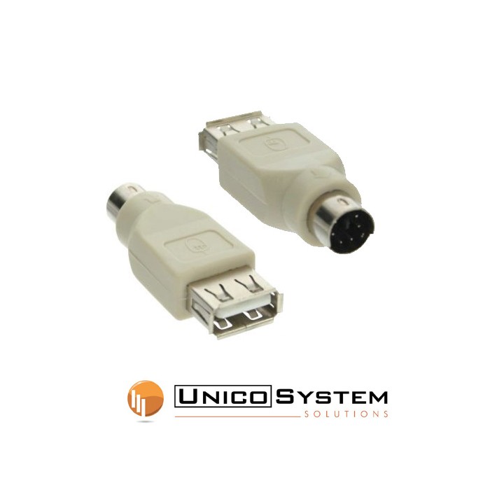 Adattatore da USB Type A femmina a PS/2 Mini Din 6pin maschio (solo segnali combo USB & PS/2)