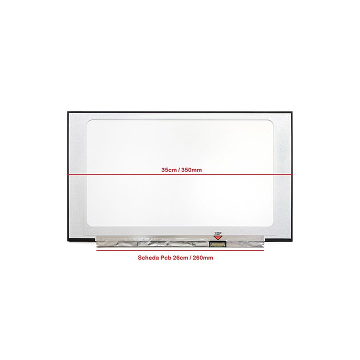 Display Slim LED 15,6" 30pin PCB 26cm IPS FULL HD SMALL