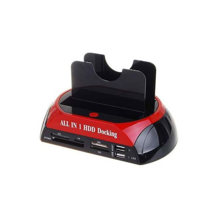 Docking Station 2.5" & 3.5" SATA e IDE + Hub 2xUSB + Lettore Card