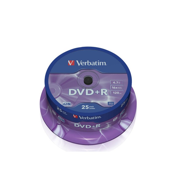 DVD+R 4.7 GB 16x Verbatim 25pz