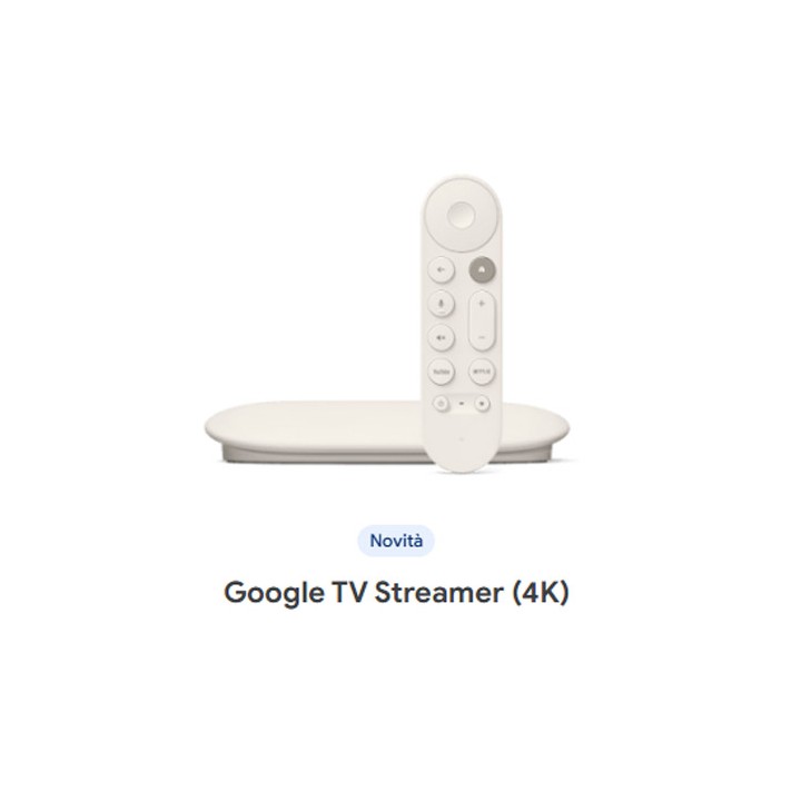 Google TV Streamer 4K HDR con Dolby Vision e Smart Home Hub evoluzione del Chromecast