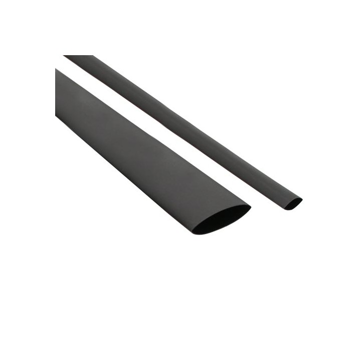 Guaina termorestringente rapporto 2 : 1 da 1mm a 0,5mm, lunghezza manicotti 200mm neri, 20pz