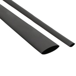Guaina termorestringente rapporto 2 : 1 da 2mm a 1mm, lunghezza manicotti 200mm neri, 20pz