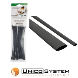 Guaina termorestringente rapporto 2 : 1 da 6mm a 3mm, lunghezza manicotti 200mm neri, 20pz