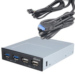 HUB 2xUSB 2.0 + 2xUSB 3.0 AKASA AK-ICR-12