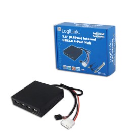 HUB 4xUSB 2.0 su pannello frontale per Slot Bay 3,5" (floppy) LOGILINK
