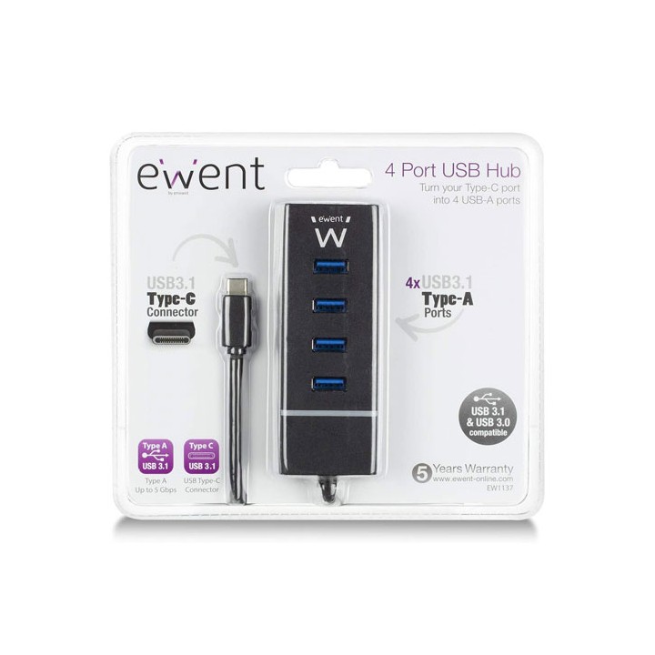 Hub Type-C a 4 porte USB 3.1 Type-A EW1137