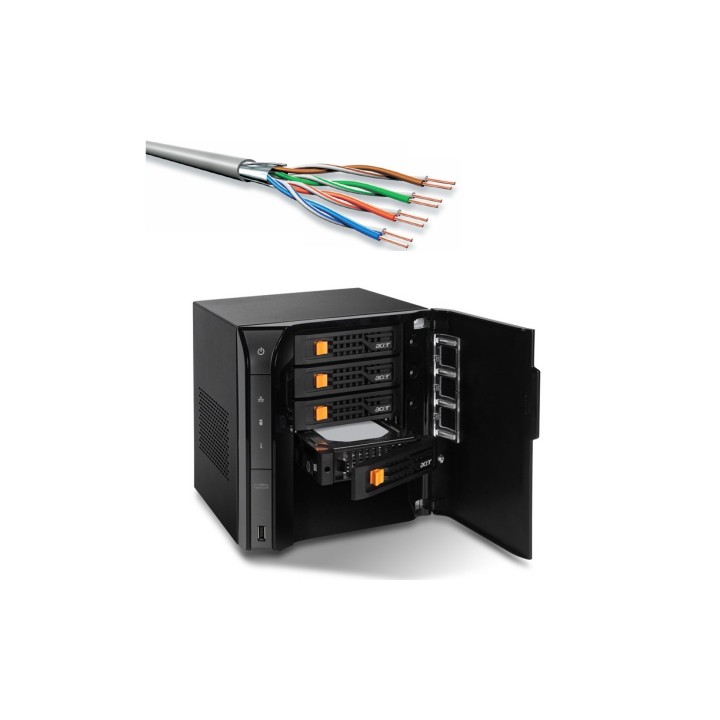 Installazione hardware di rete, configurazione e test.