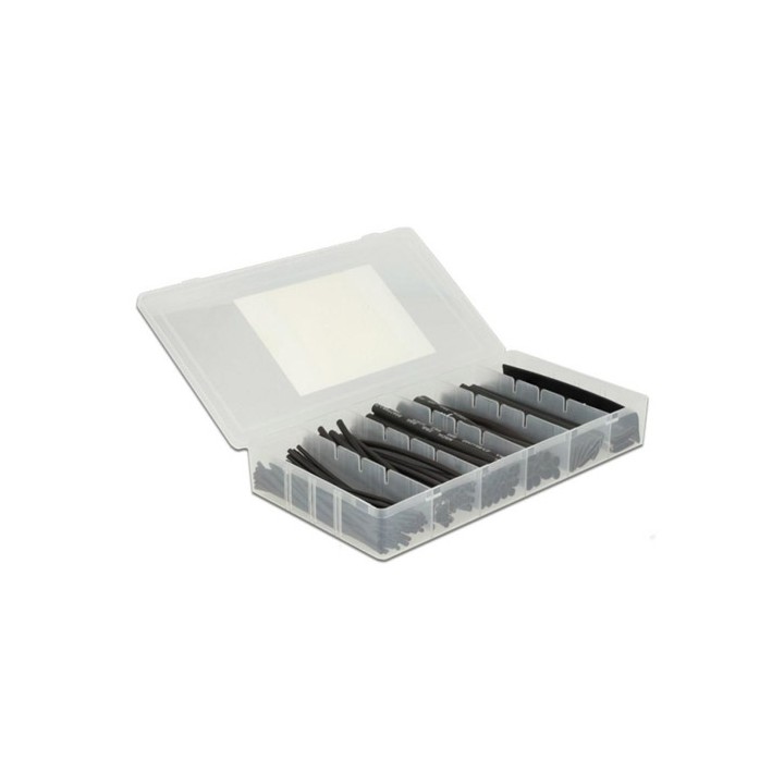 Kit 100 Tubi Guaina Termorestringente Nero per Isolamento Cavi