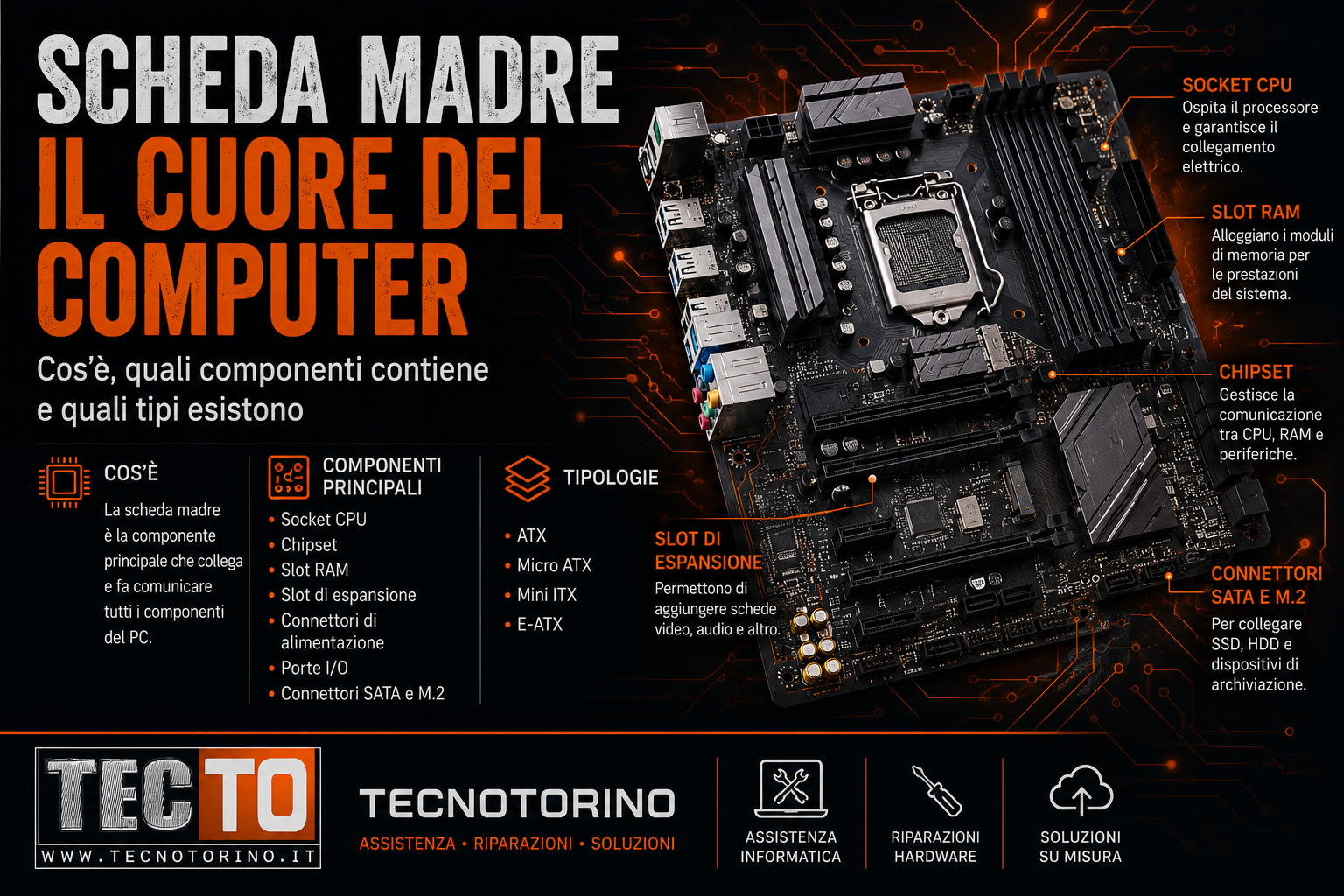 Scheda Madre: Il Cuore del Computer – Cos’è, Componenti e Tipologie