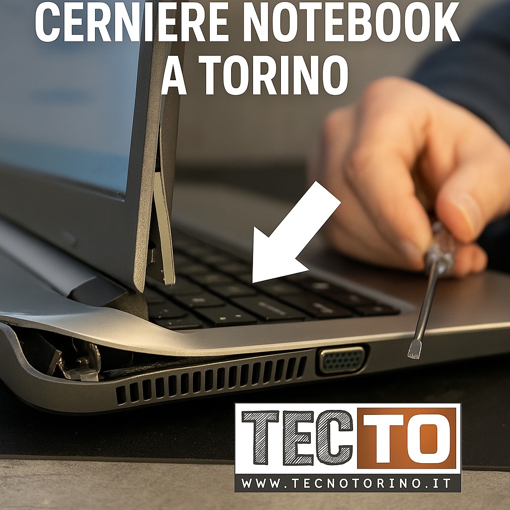 Cerniere rotte nel notebook? Riparazione professionale a Torino – TecnoTorino